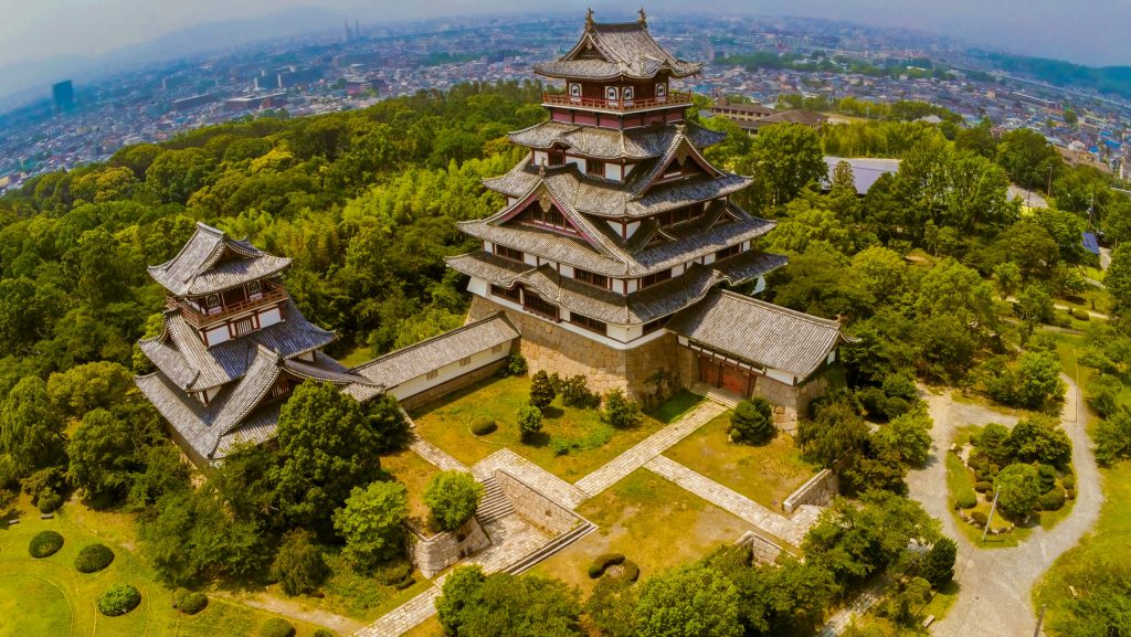 Fushimi Castle Towers Aerial